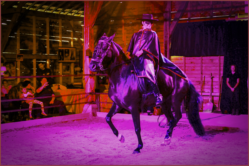 Zorro. Avec Safirat et Stéphanie.